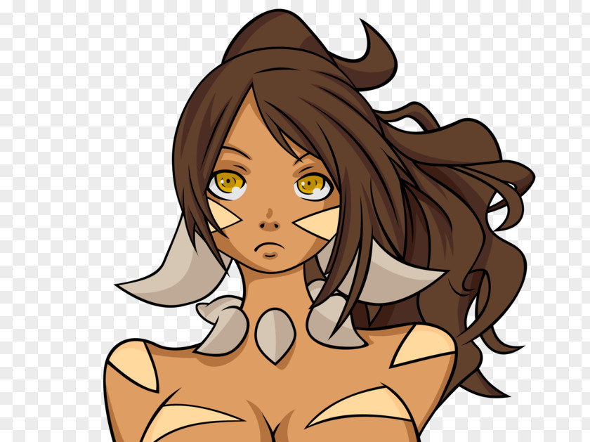 Hair Brown Human Color Long PNG