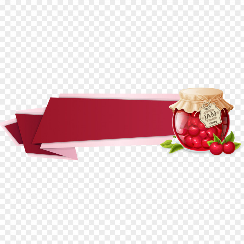 Vector Cherry Canned Label Material Royalty-free Banner Graphic Design PNG