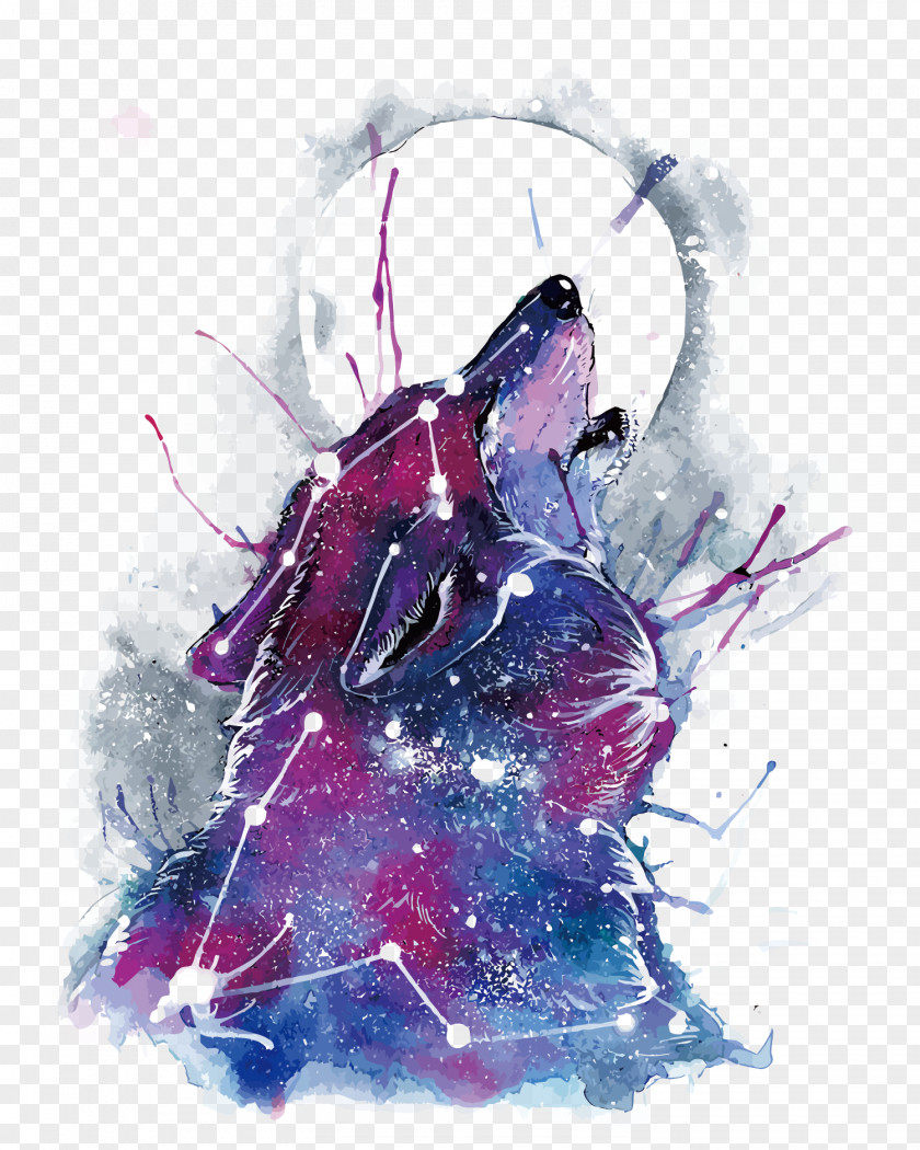 Vector On The Howling Wolf Gray Samsung Galaxy Art Printing PNG