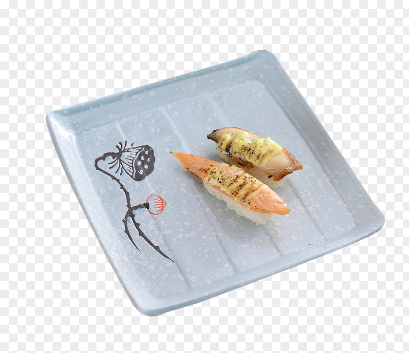 Blue Sushi Plate Material Matcha Japanese Cuisine PNG