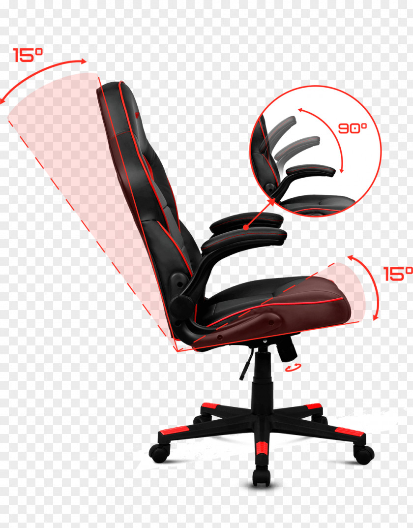 Chair Black White Drifting Red PNG