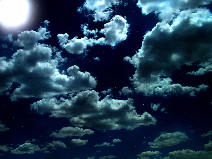 Night Sky Cloud Moonlight Desktop Wallpaper PNG