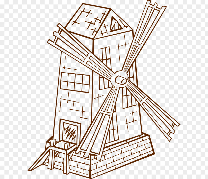 Windmill Drawing Wind Farm Cartoon PNG