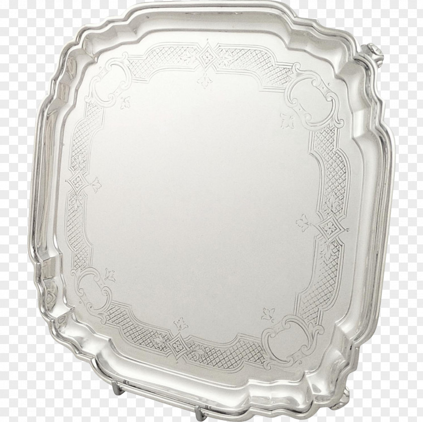 Tray Silver Platter Tableware PNG