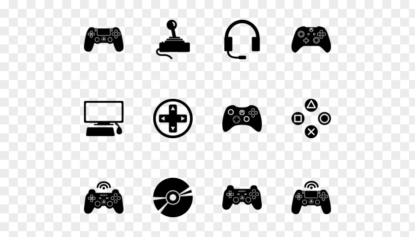 Videogame Game Controllers Logo Font PNG