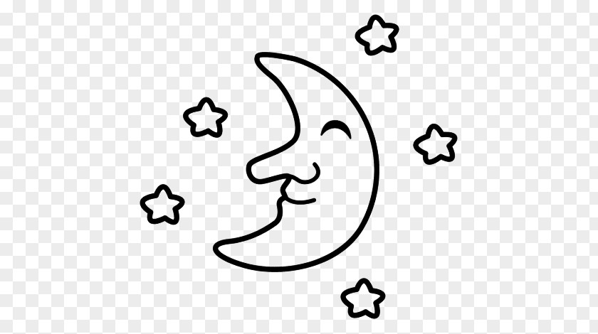 Painting Drawing Moon Cloud Star PNG