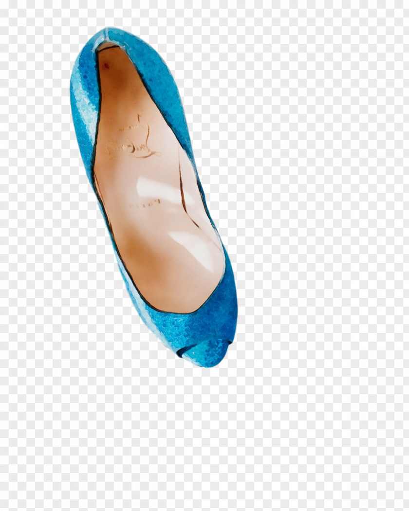 Ballet Flat Shoe Electric Blue M Turquoise PNG