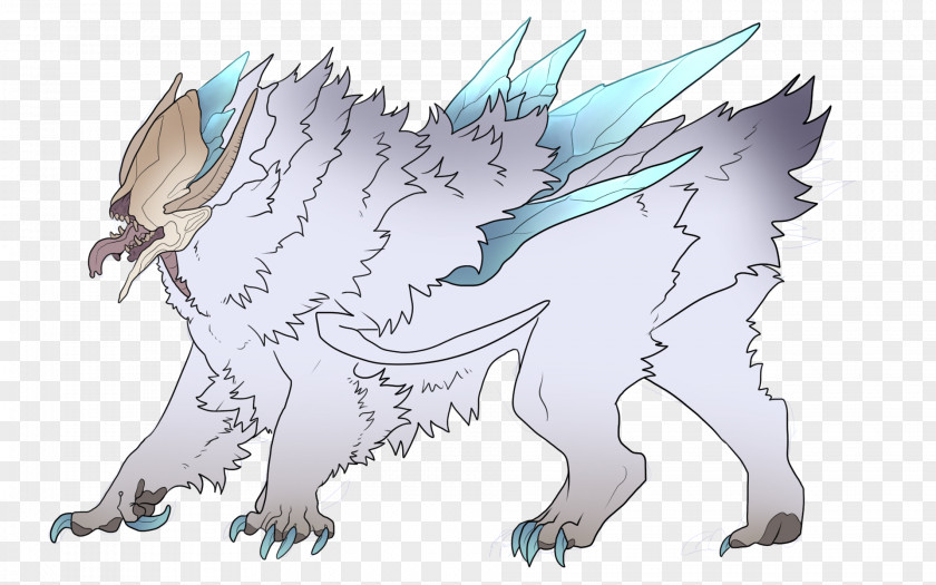 Icy Dragon Carnivora Cartoon Legendary Creature PNG