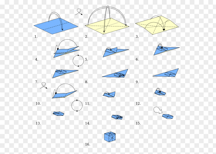 Origami Modular Paper Cube PNG