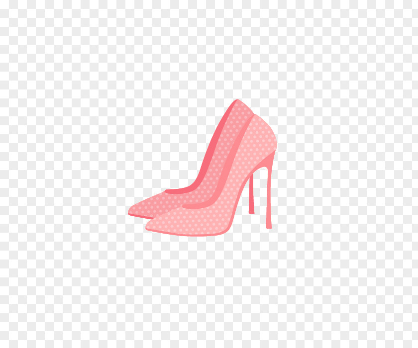 Pink Polka Dot Heels Free Pull Material High-heeled Footwear Shoe Pattern PNG