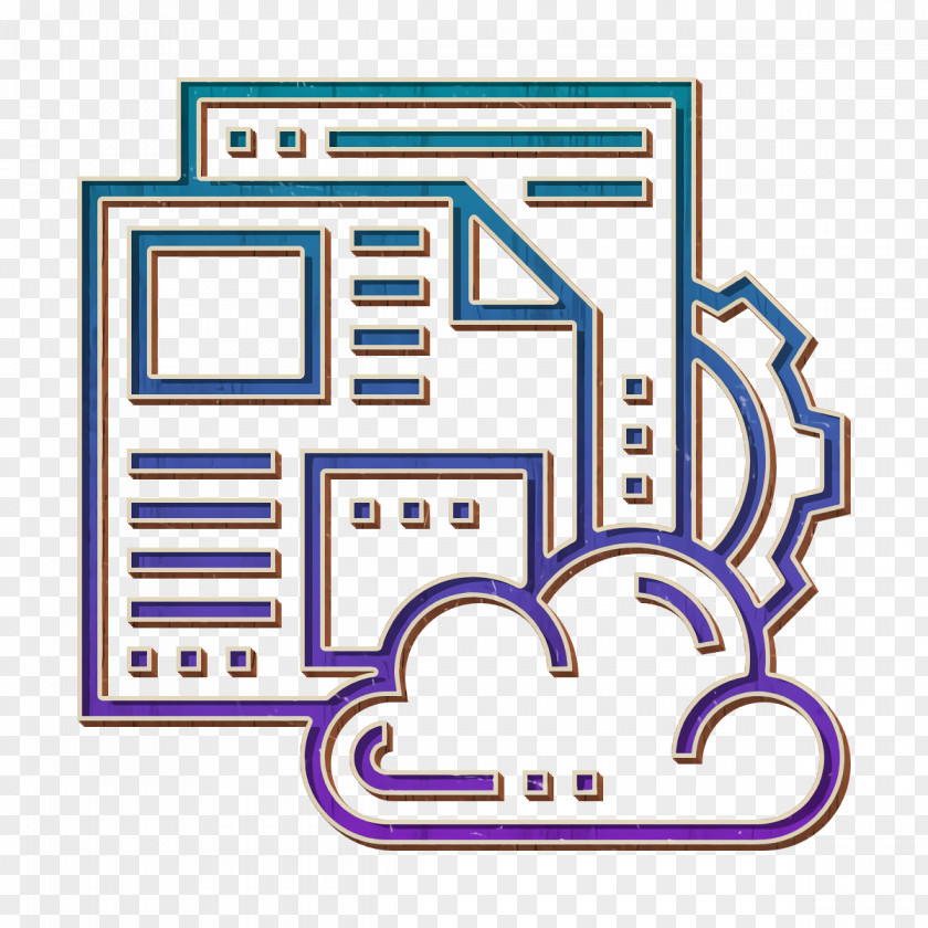 Content Management Icon Cloud Service Blog PNG