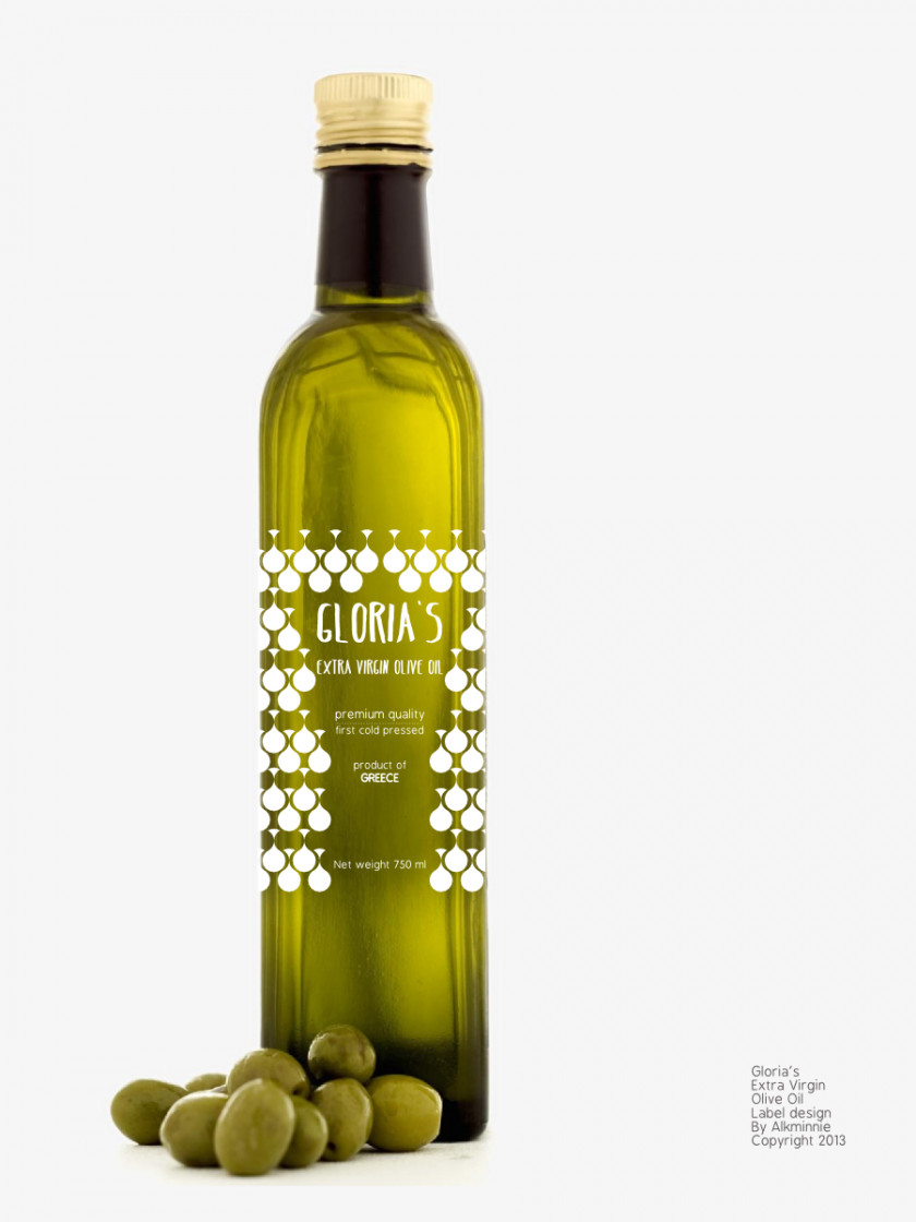 Olive Oil Graphic Design Bottle Label PNG