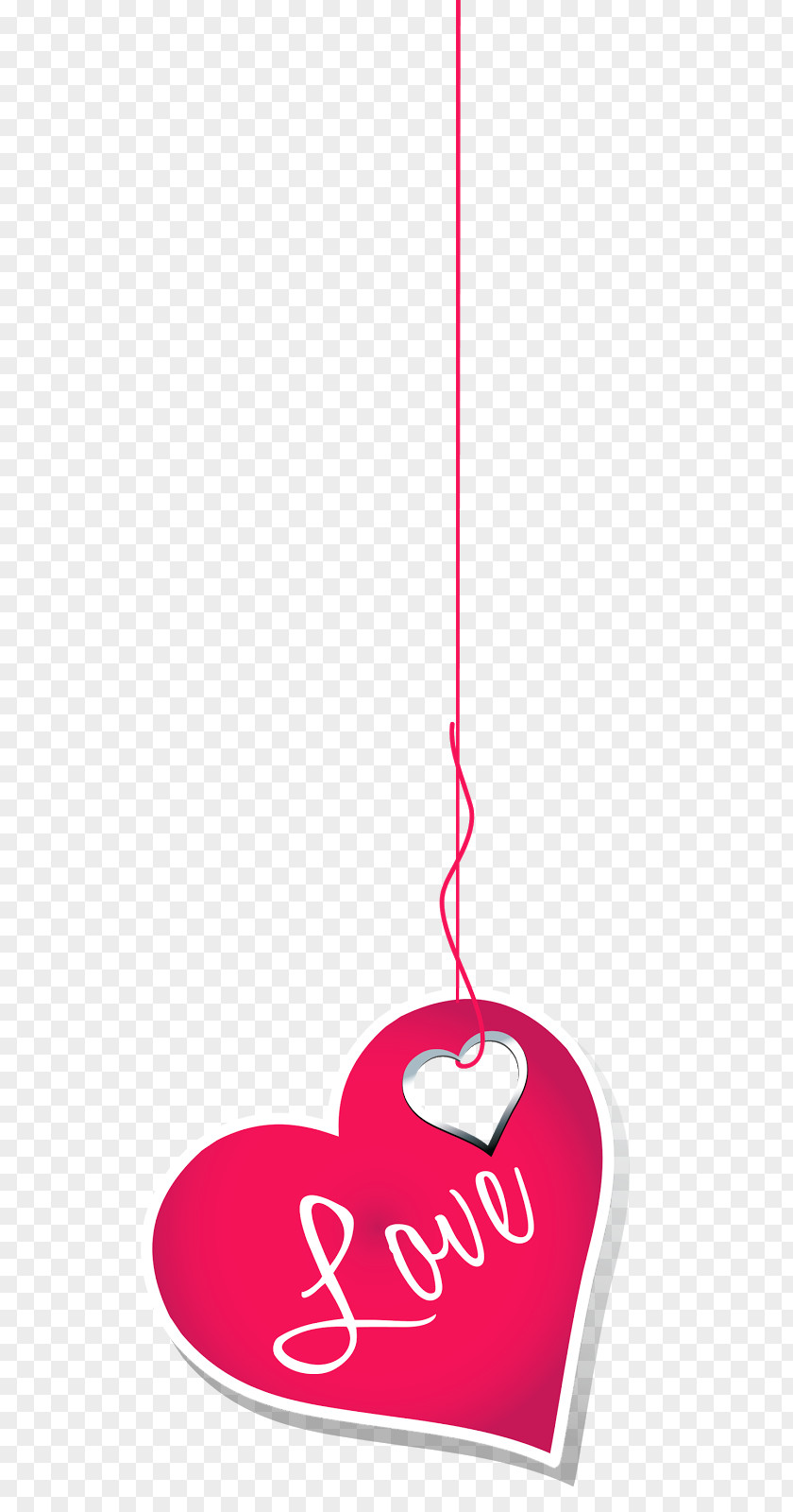 Rope Heart Christmas Ornament Clip Art PNG