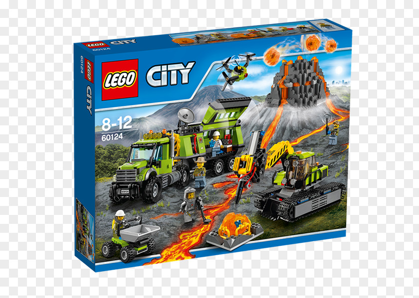 Toy LEGO 60124 City Volcano Exploration Base Lego Explorers PNG