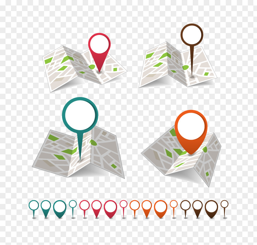 Vector Paper Map Euclidean Icon PNG