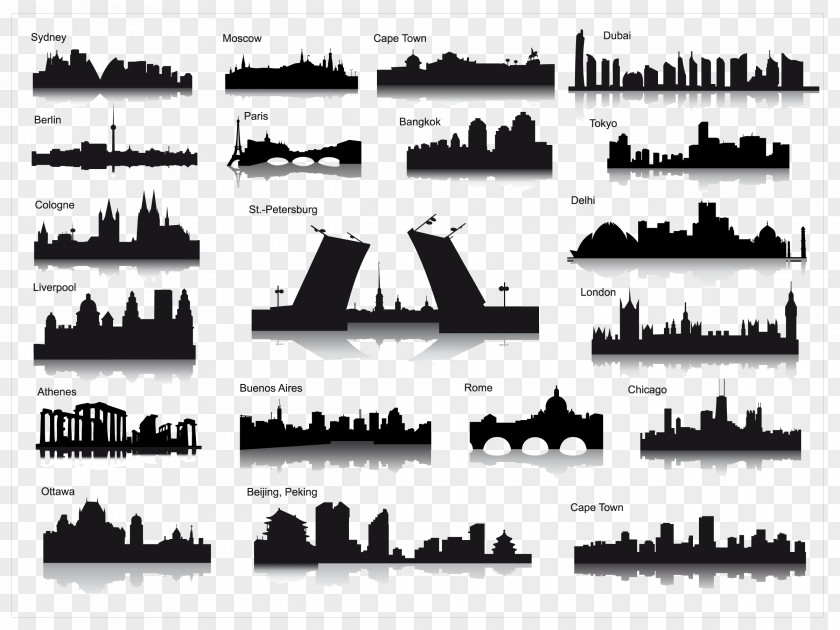 Delhi Vector Cities: Skylines Liverpool Silhouette PNG