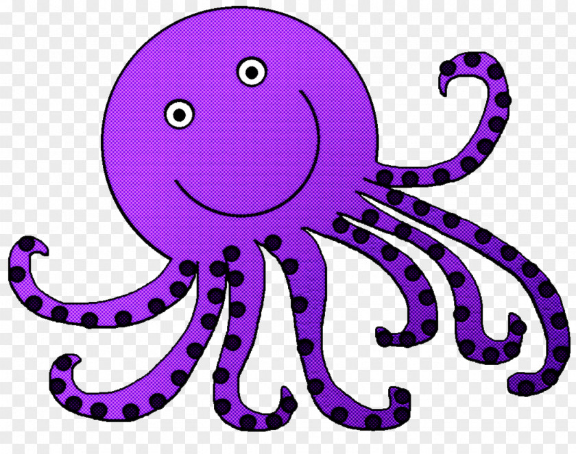 Giant Pacific Octopus Cartoon Violet Purple Pink PNG
