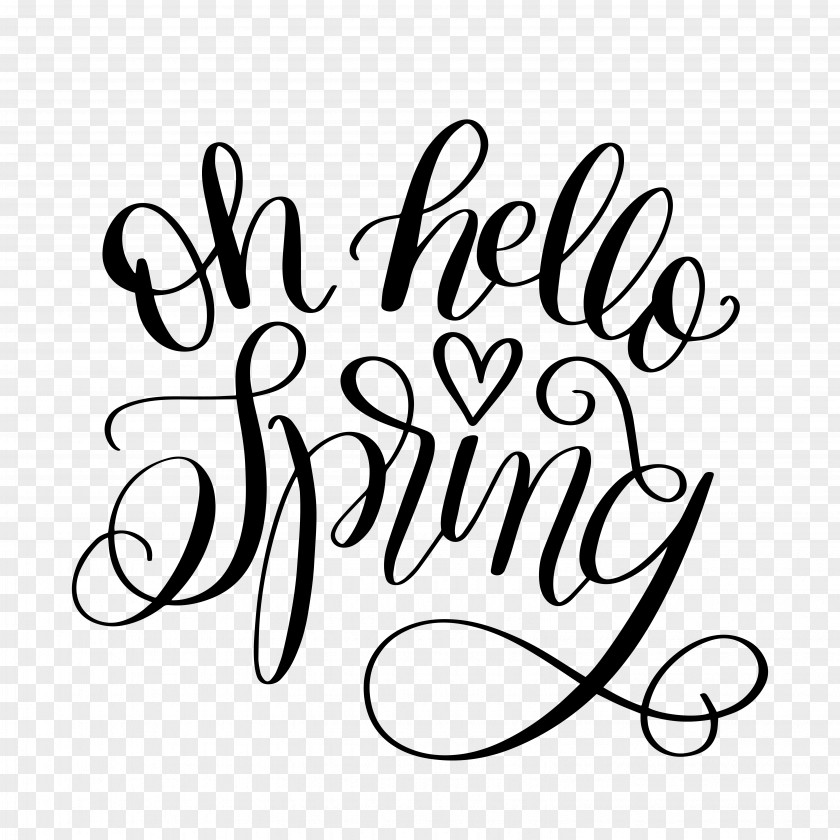 Hello Spring Clip Art PNG