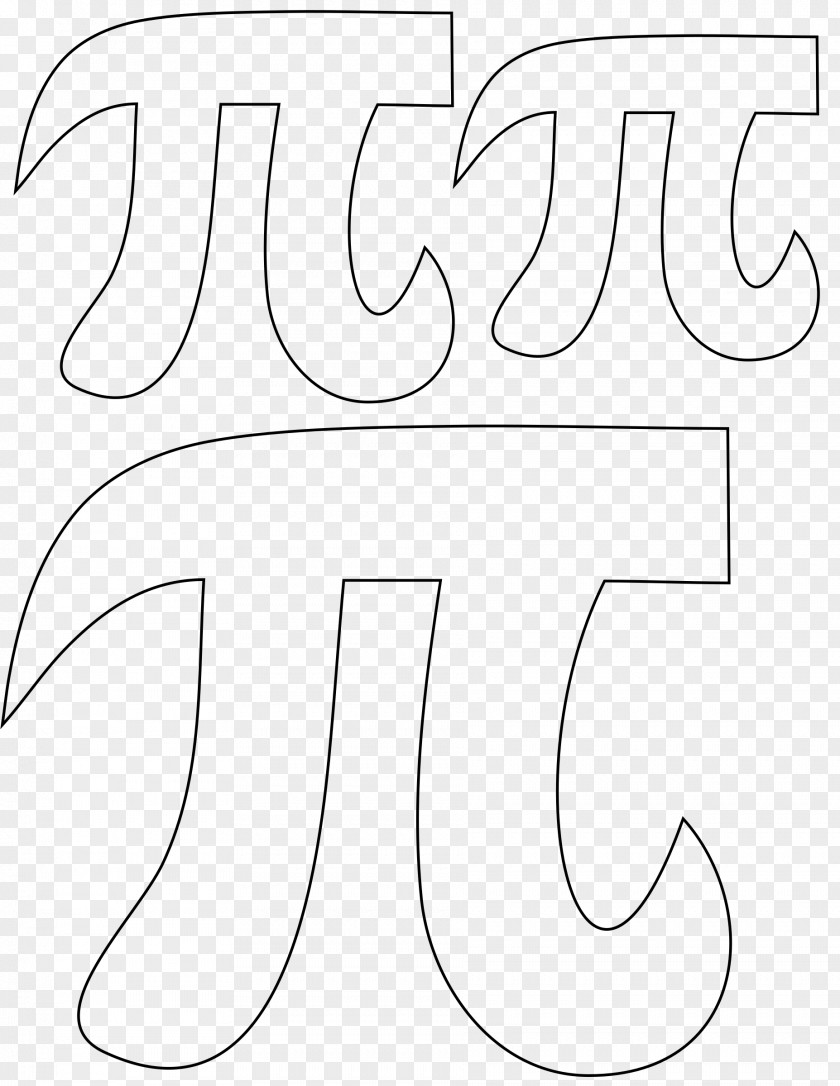 Pi Coloring Book Black And White Day PNG