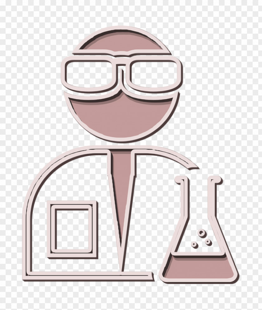 Scientist Icon Humans 3 With Lab Goggles And Flask Chemical PNG