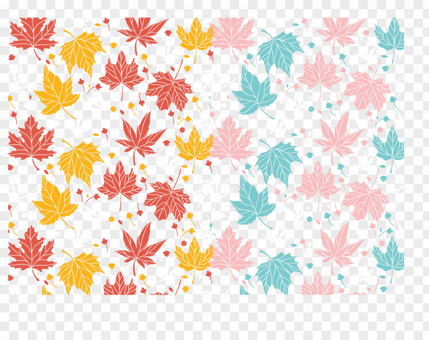Seamless Color Maple Background PNG