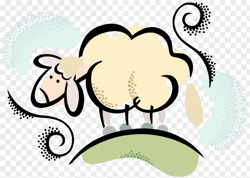 Cartoon Sheep Suffolk Hampshire Knitting Merino Clip Art PNG