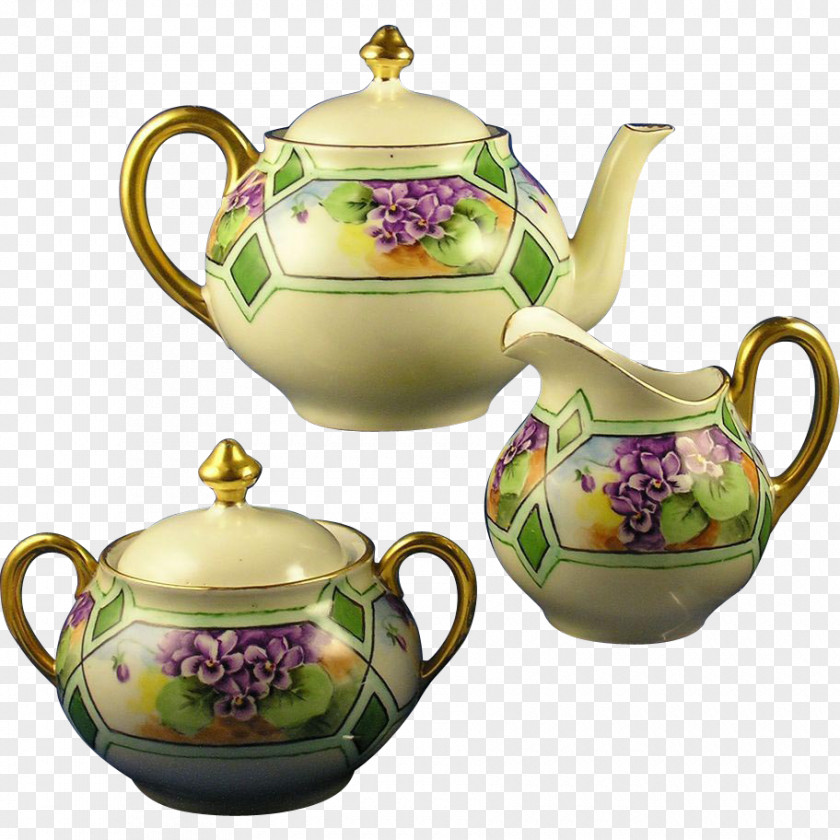 Flagon Teapot Tableware Porcelain Tea Set PNG