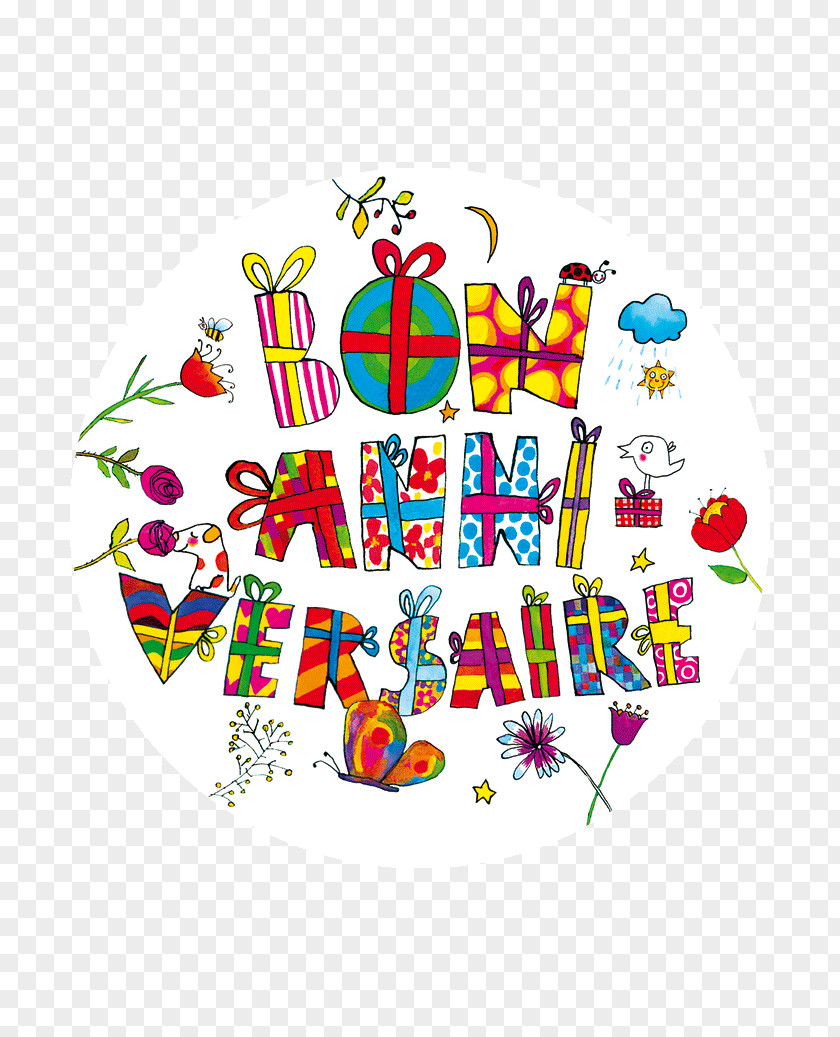 Birthday Happy To You Wish Bon Anniversaire Greeting & Note Cards PNG