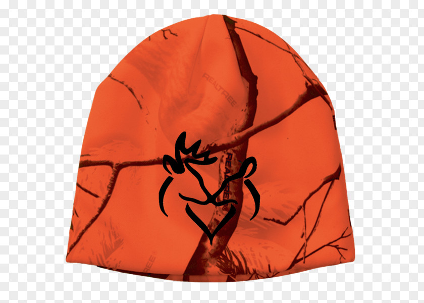 Realistic Tree Cap Hat Beanie Safety Orange Hunting PNG