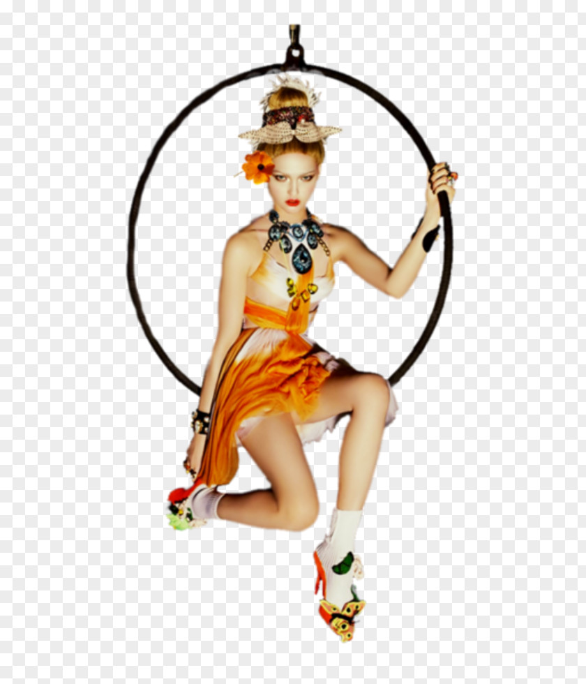 Woman Orange Red Dance PNG