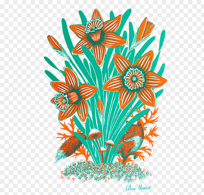 Hand-painted Floral Motifs Design Motif Art Drawing Clip PNG