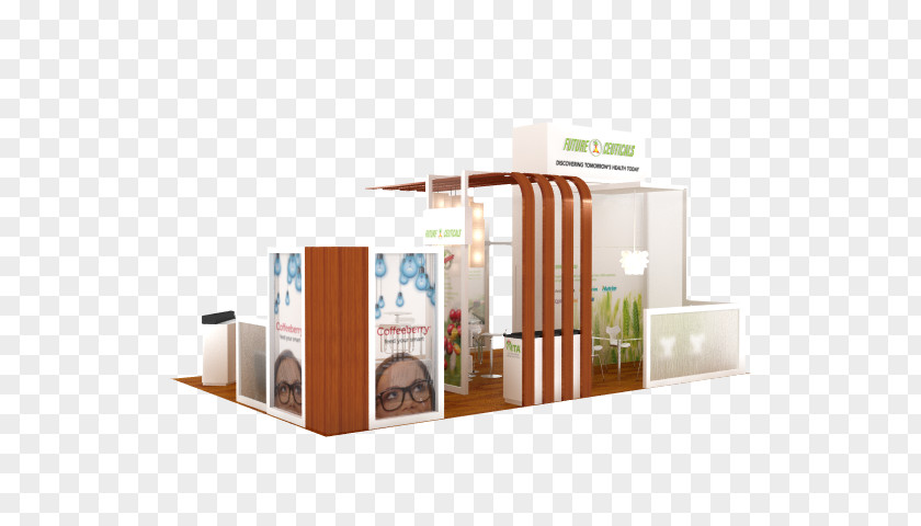 Trade Show Display Shelf PNG