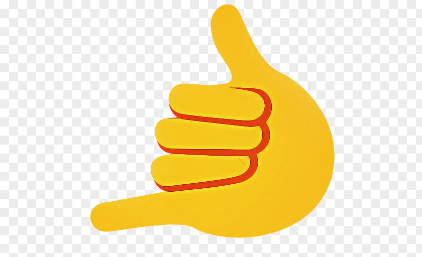 Yellow Finger Thumb Hand Gesture PNG