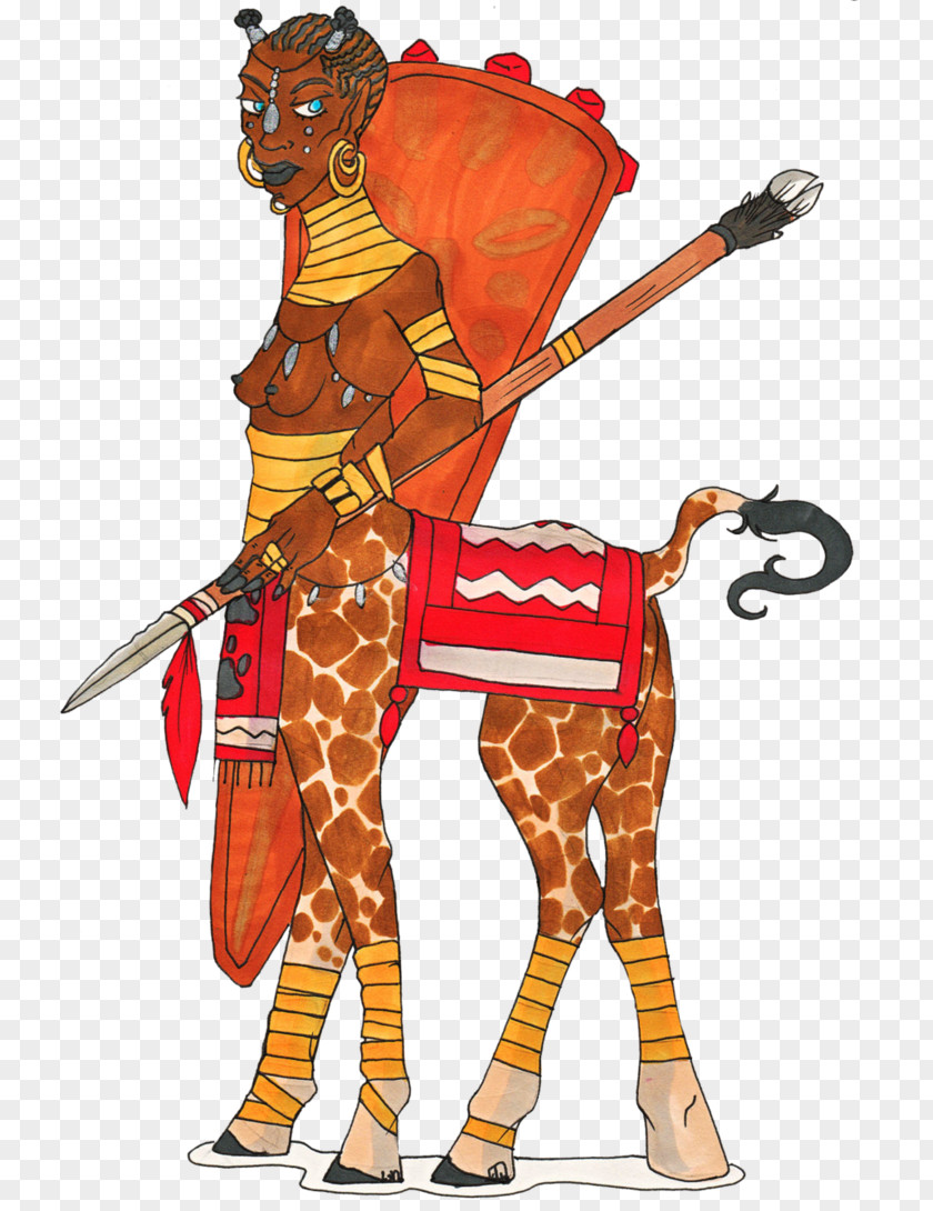 Centaur Giraffe Horse Art PNG