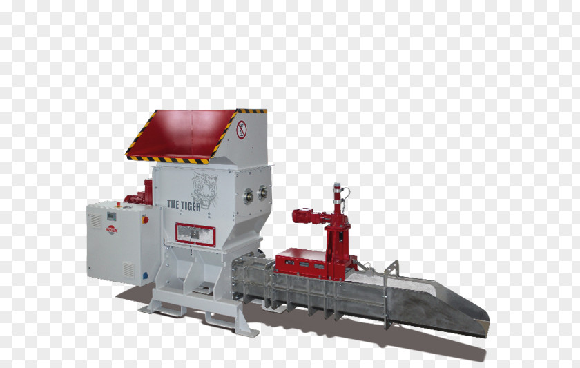 Industrial Waste Tiger Compactor Machine Flamingo Frigolit PNG