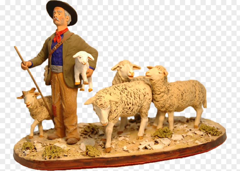 Sheep Figurine Santons J.JOUVE Nativity Scene PNG