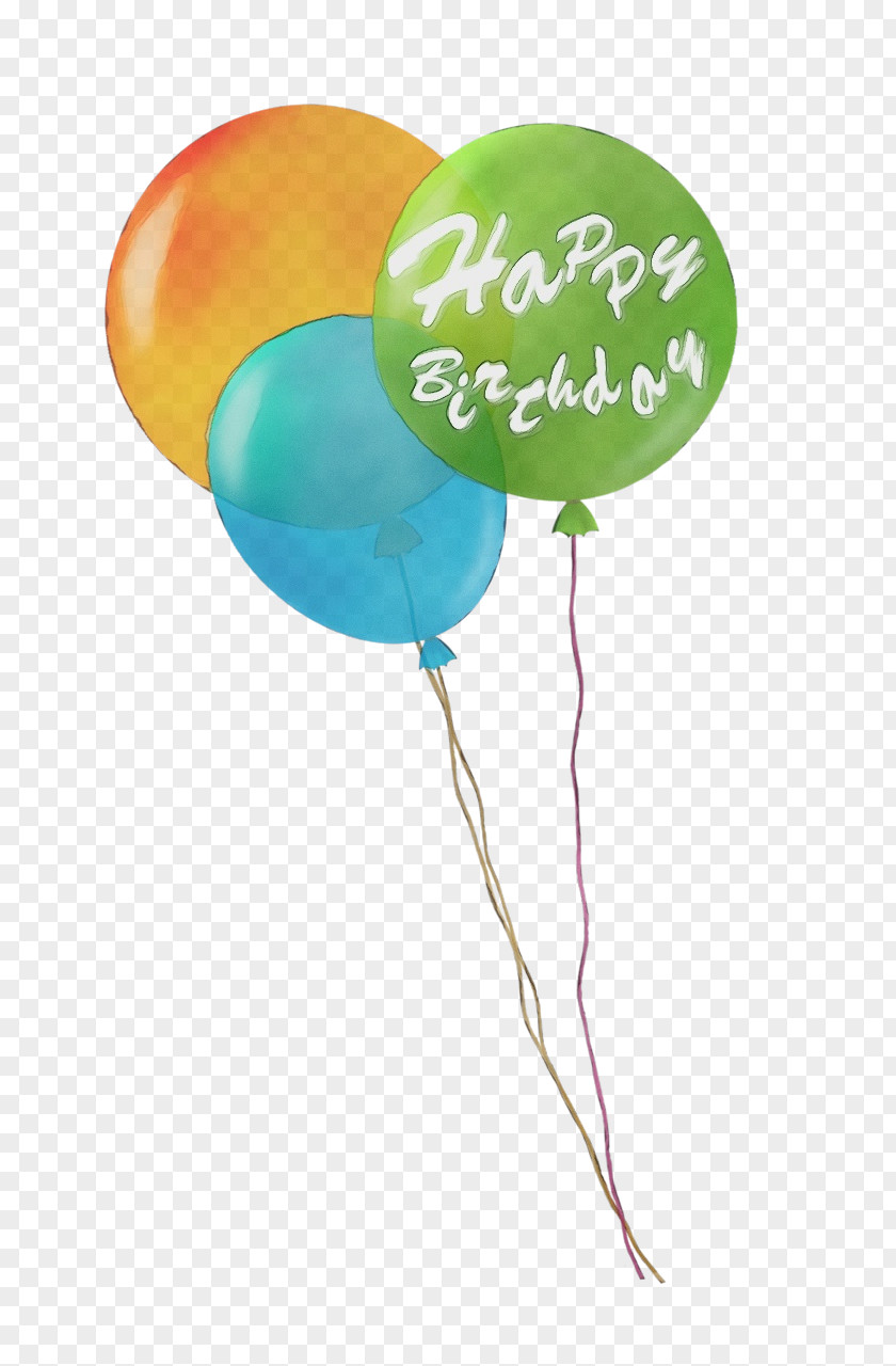 Turquoise Party Supply Happy Birthday Cake PNG