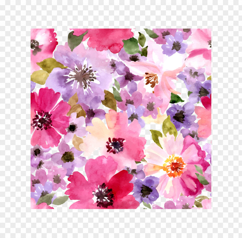 Vector Flowers Flower Watercolor Painting Drawing Wallpaper PNG