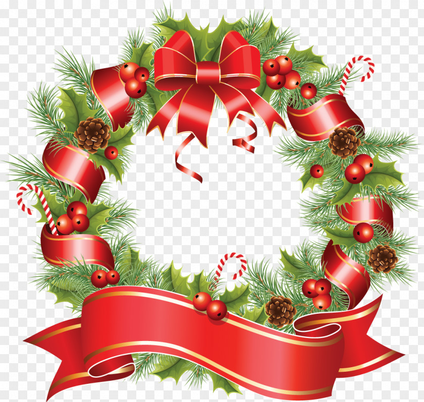 Wreath Christmas Picture Frames Clip Art PNG