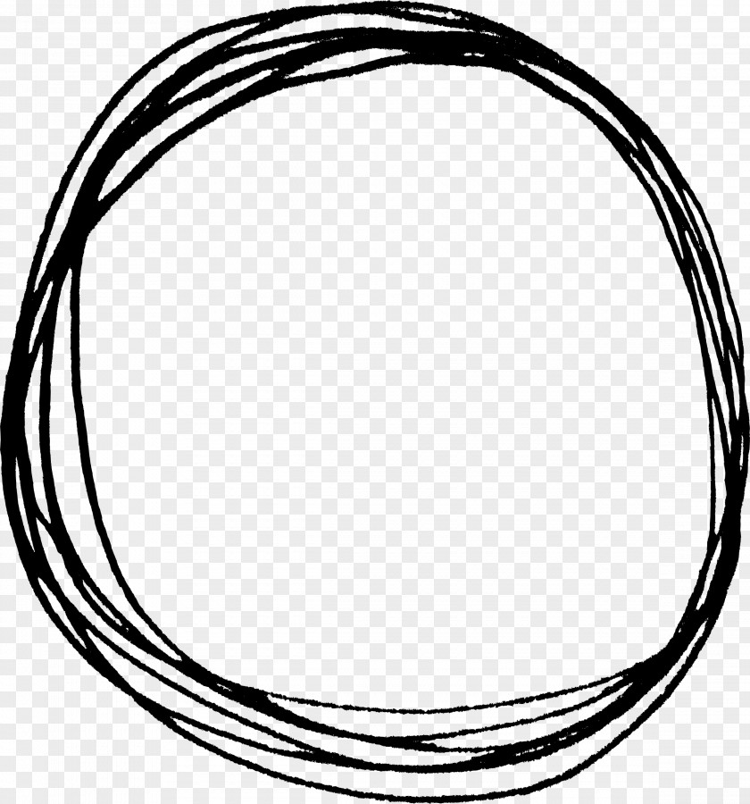 Circle Drawing Doodle PNG