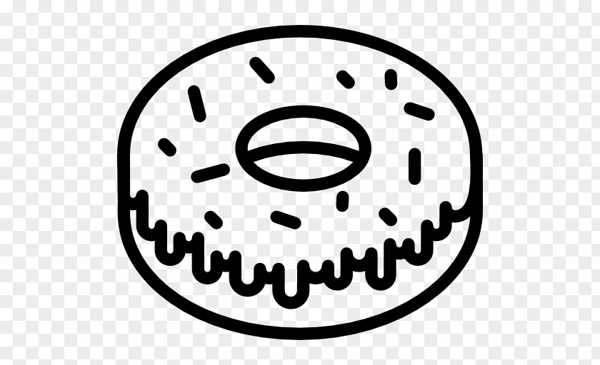 Donuts Black & White Clip Art PNG
