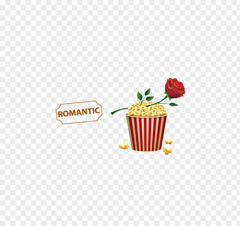 Romantic Valentine's Day Popcorn Film Cinema PNG