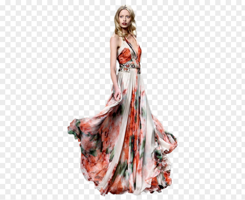 Woman Evening Gown Dress Red PNG