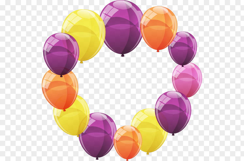 Hand Painted Balloon Ring Painting PNG