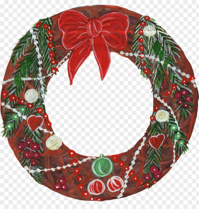 Christmas Candy Wreath Ornament Decoration Cane PNG