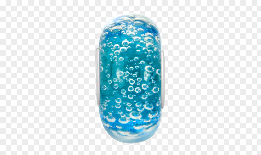 Glass Bead Murano Cobalt Blue Aqua PNG