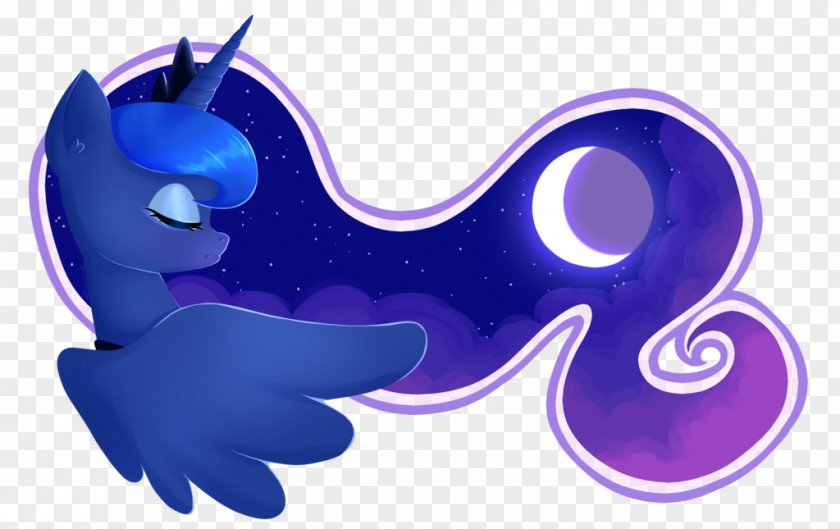 Princess Of The Night Luna Pony Art Blue PNG