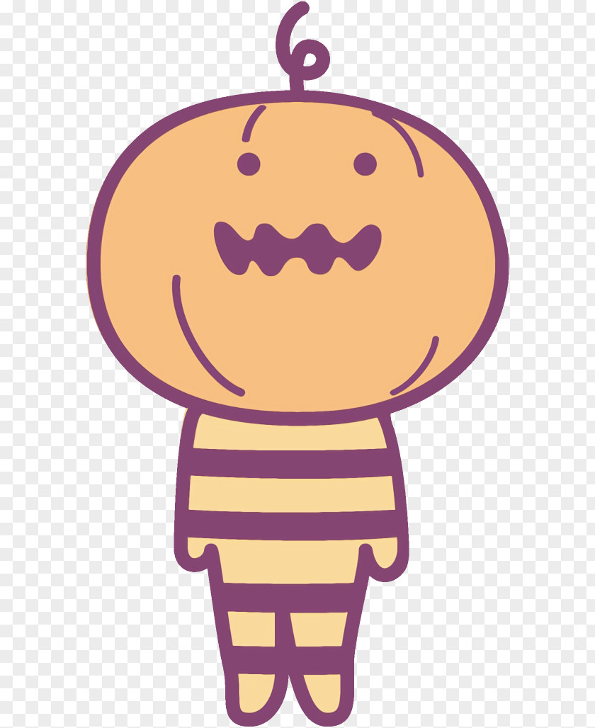Smile Happy Jack-o-Lantern Halloween Carved Pumpkin PNG