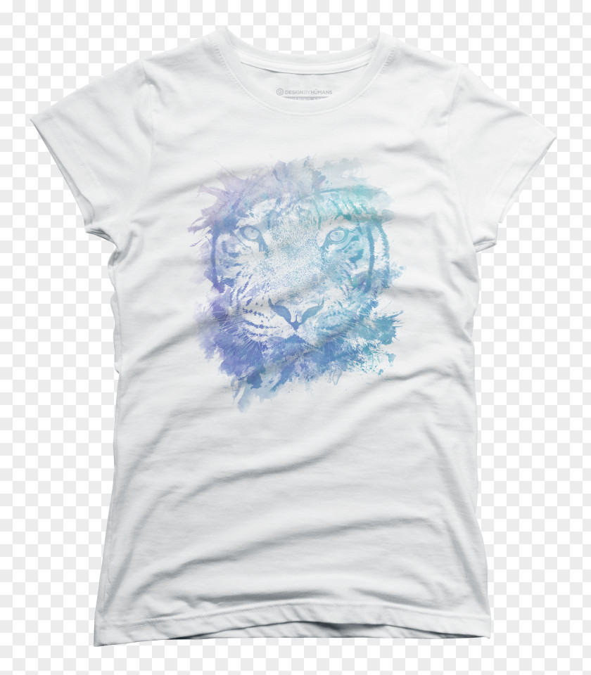 Watercolor Tiger T-shirt Hoodie Sleeve Top PNG