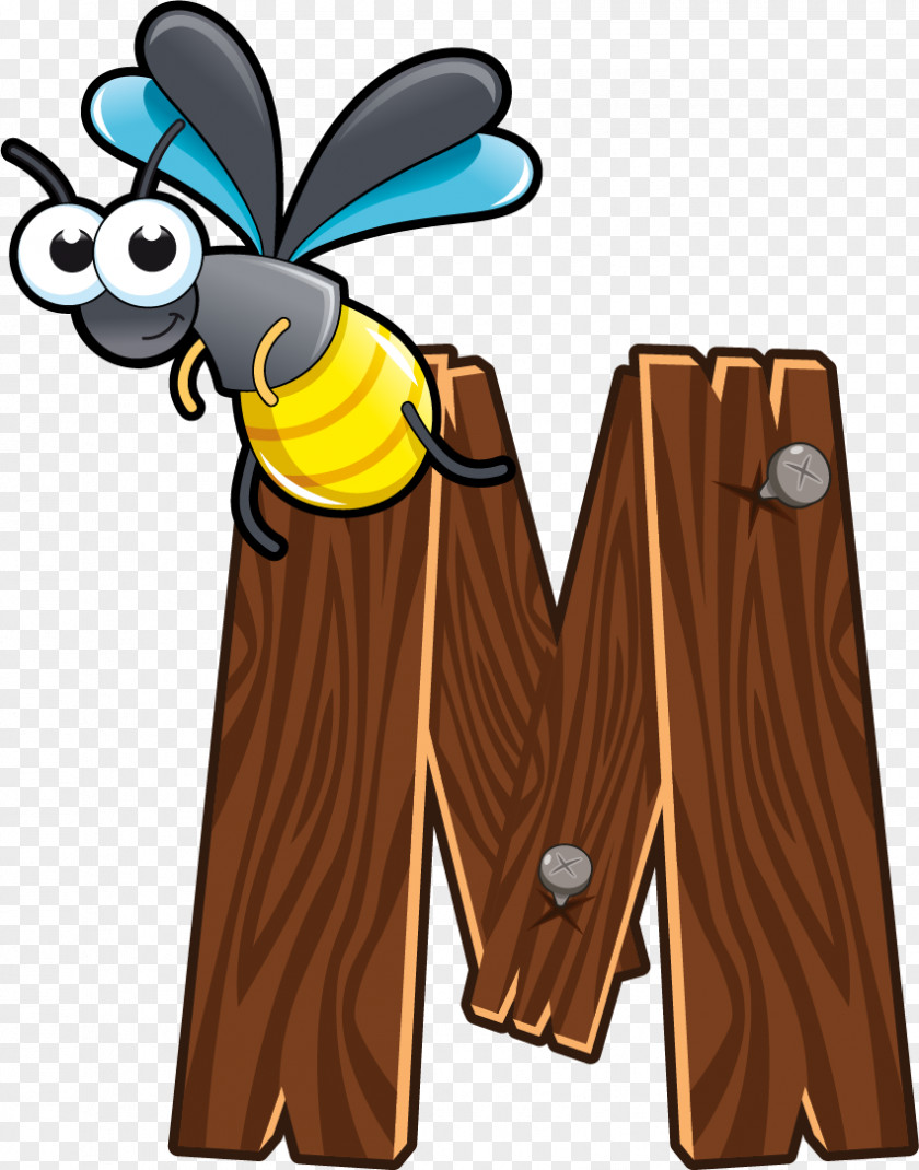 Cartoon Wood Animal Letter M English Alphabet PNG